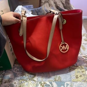 cute red hand bag